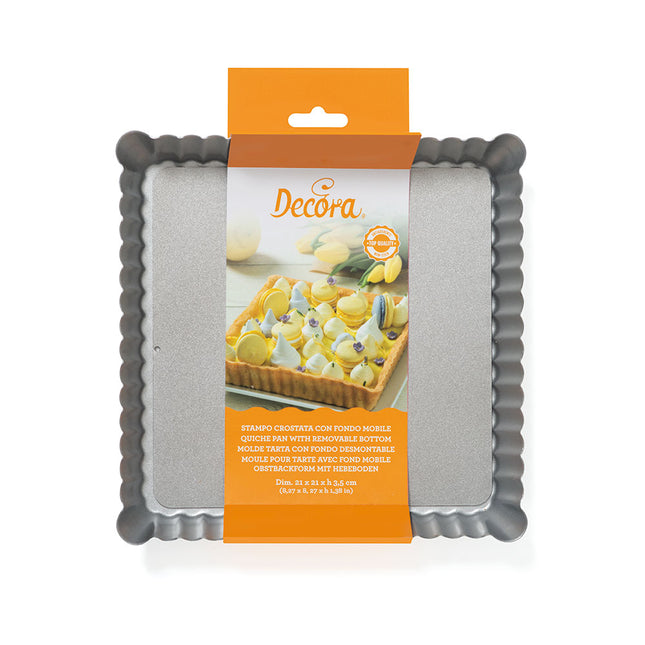 DECORA Kalup kvadrat tart sa odvojivim dnom non-stick