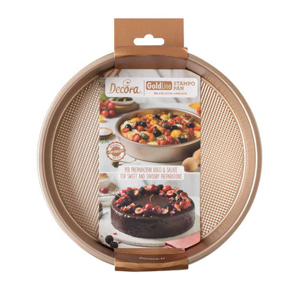 DECORA Kalup krug 24,5cm non-stick gold