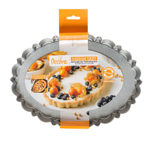 DECORA Kalup oval tart 29cm sa odvojivim dnom non-stick