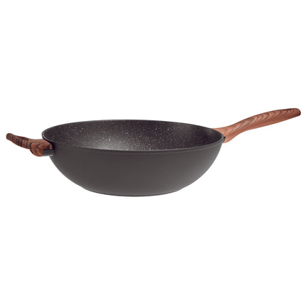 SAMBONET Wok sa poklopcem 32cm Aluminium Rock&Rose Black