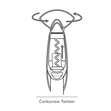 VACUVIN Otvarač twister crni kutija 68814606