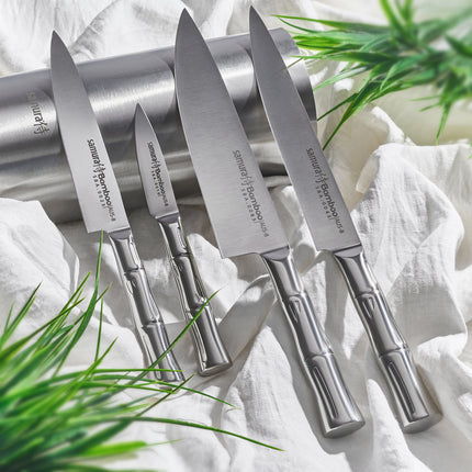 SAMURA Nož set 3/1 sa držačem Bamboo